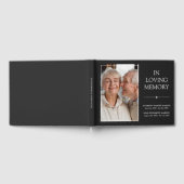 Loving Memory Photoのダークグレーダブルメモリアル ゲストブック (全面)