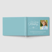 Loving Memory Photoのライトブルーの書道 ゲストブック (全面)