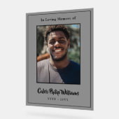 Loving Memory Photoモダンの黒いスクリプトの名前 アクリルサイン (傾斜)