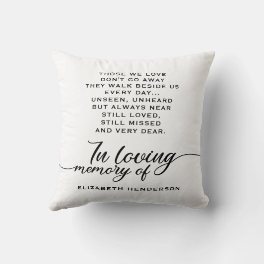 Loving Memory Photo クッション (裏面)