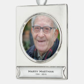 Loving Memory Photo シルバープレートバナーオーナメント (左)