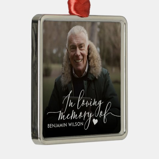Loving Memory Photo メタルオーナメント (右)