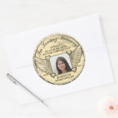Loving Memory Photo ラウンドシール (封筒)