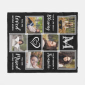 Loving Memory Photo Collageパーソナライズされたで フリースブランケット (正面(横))