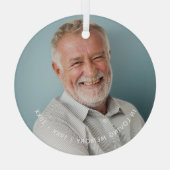 Loving Memory Photo Keepsake ガラスオーナメント (裏面)