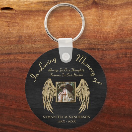 Loving Memory Photo Keepsake キーホルダー (裏面)