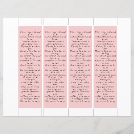 Loving Memory Photo Memorialブックマーク (裏面)