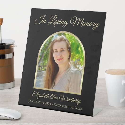 Loving Memory Photo on Black 台座サイン (インサイチュ)