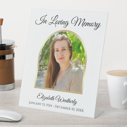 Loving Memory Photo on White 台座サイン (インサイチュ)