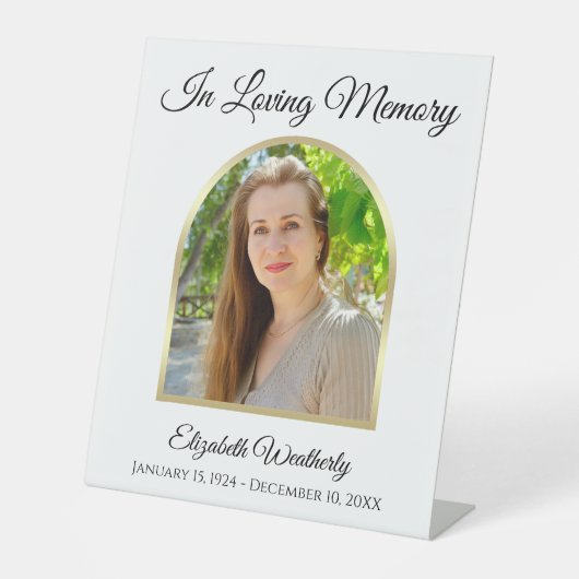 Loving Memory Photo on White 台座サイン (正面)