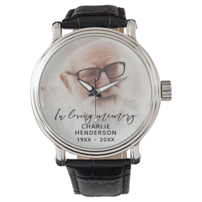 Loving Memory Photo Watch With Name 腕時計 (正面)
