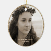 Loving Memory Photo Wings Memorial セラミックオーナメント (左)