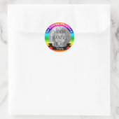 Loving Memory Rainbow Photo Stickers ラウンドシール (バッグ)