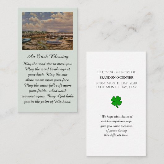 Loving Memory Remembrance Card 名刺 (正面/裏面)