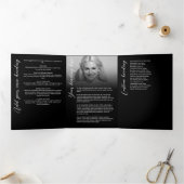 Loving Memory Scriptフォトコラージュ葬儀 三つ折りプログラム (内部)