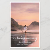 Loving Memory Scriptプログラムの予算 チラシ (正面)