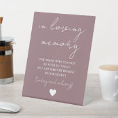 Loving Memory Script エレガント Mauveで 台座サイン (インサイチュ)