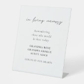 Loving Memory Script エレガント Names結婚 台座サイン (正面)