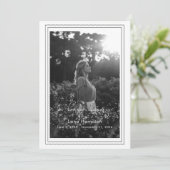 Loving Memory Script Framed Photo葬式プログラム 招待状 (スタンド正面)