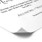 Loving memory signのミニマル結婚リストは永遠 ポスター (角)