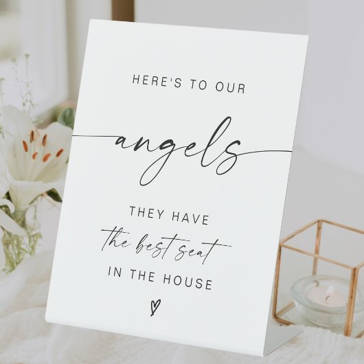 Loving Memory Signのミニマル結婚リスト 台座サイン