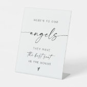 Loving Memory Signのミニマル結婚リスト 台座サイン (正面)