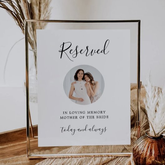 Loving Memory Signの予約席、ミニマリスト 台座サイン