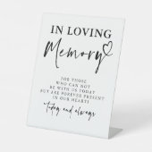 Loving Memory White モダン Memorial結婚. 台座サイン (正面)