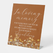 Loving Memory Wilflowers Memorial 結婚 Sign's 台座サイン (正面)