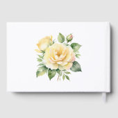 Loving Memory Yellow Roses 1 Photo Guest Book ゲストブック (裏面)