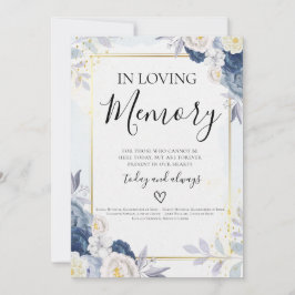 Loving Memory's Cardの青い金ゴールド結婚フローラ