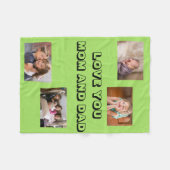 Loving Momパパ4 photos Sans Serifフォント フリースブランケット (正面(横))