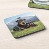 Loving Mother and Son Personalized Coaster Set コースター (左側)