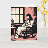 Loving Mother Scene Art Card カード (黄色い花)