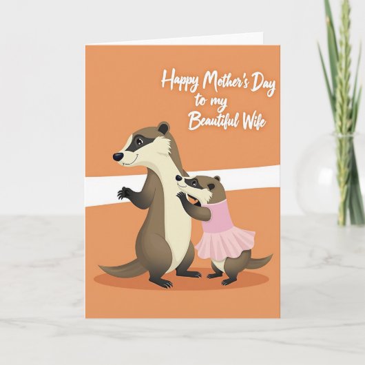 Loving Mustelids Mothers Day Card カード (正面)