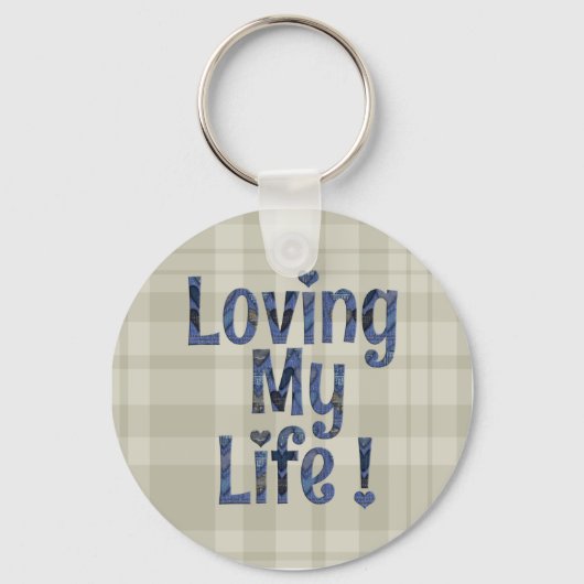 Loving My Life Key Chainリングや輪 キーホルダー (正面)