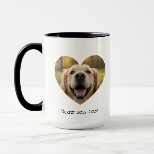 Loving Pet Remembrance – Personalized Keepsake マグカップ (左)