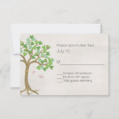 Loving Tree Wedding RSVPカード (正面)