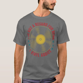 Loving Vinyl LPの愛する愛おもしろい者のレトロ設計のレコード Tシャツ
