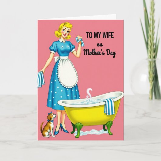 Loving Wife Mothers Day Card カード (正面)