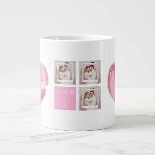Loving You for X Years Forever Mine Specialty Mug ジャンボコーヒーマグカップ (正面)