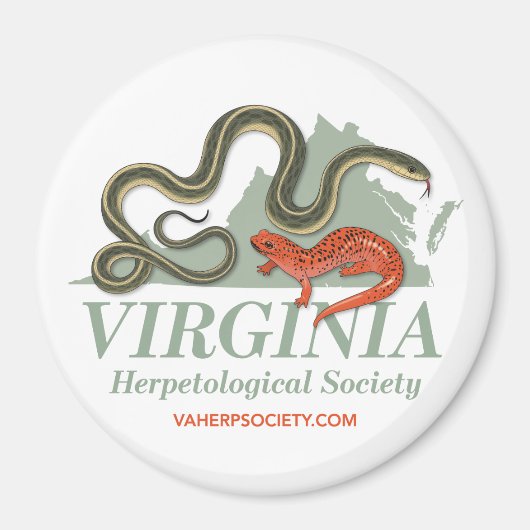 LOVirginia Herpetological Societyロゴマグネット マグネット (正面)
