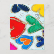 Lovitudeハートinブルーポストカード