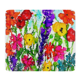 Lovitude Wildflowers Glass Cutting Board カッティングボード