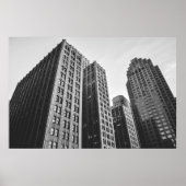 LOW ANGLE GRAYSCALE PHOTOGRAPHY OF HIGH-RISE BUILD ポスター (正面)