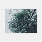 Low-angle photo of green tree フリースブランケット (正面(横))
