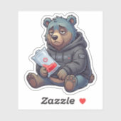 Low Battery Bear シール (シート)