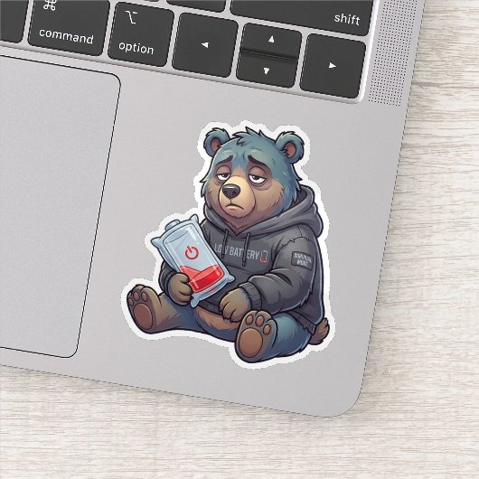 Low Battery Bear シール (詳細)