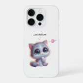 Low Battery Cat Meme Phone Case iPhoneケース (裏面)