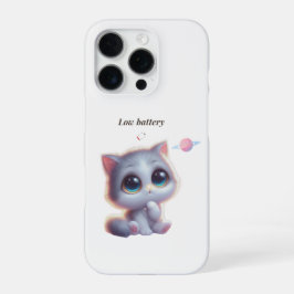 Low Battery Cat Meme Phone Case iPhone 16 Proケース